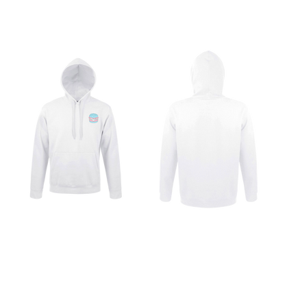 Sweat Fierté Trans Burger -  Hoodie Trans Bleu Rose Blanc