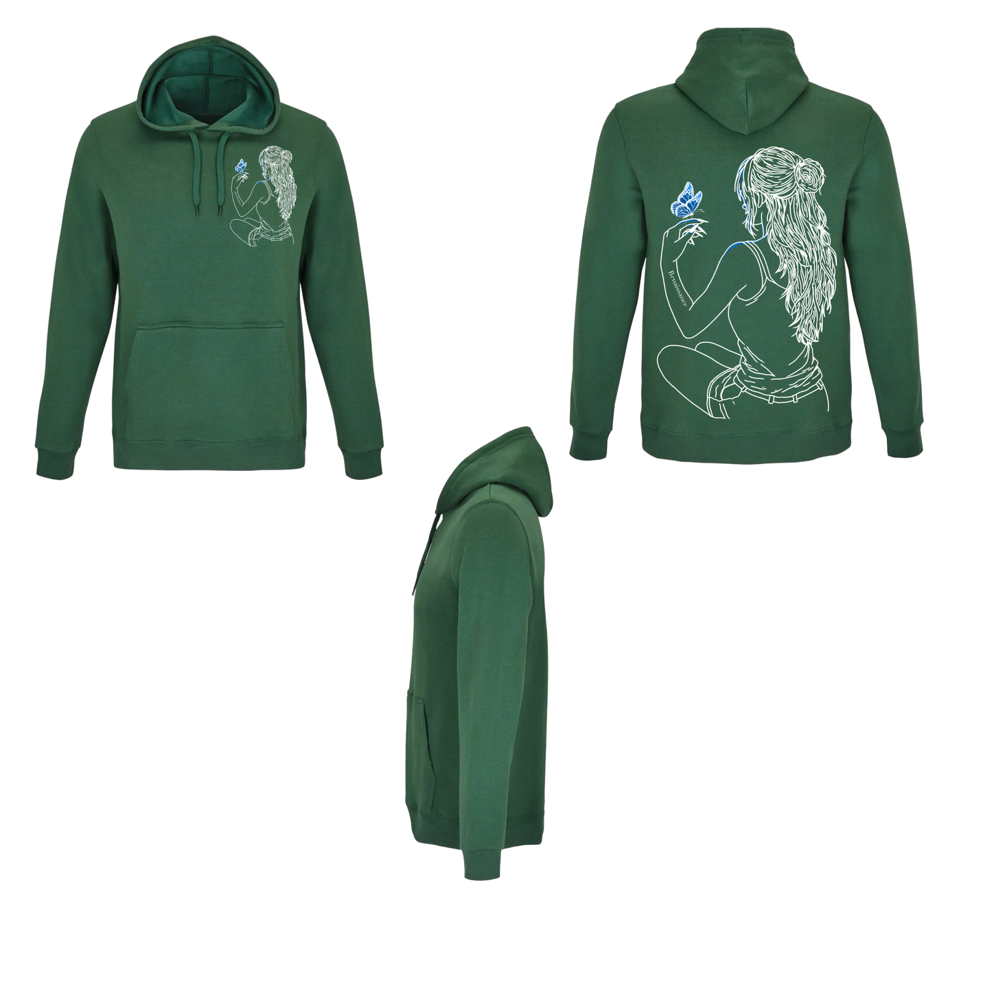 SWEAT À CAPUCHE  - RENAISSANCE - VERT SAPIN
