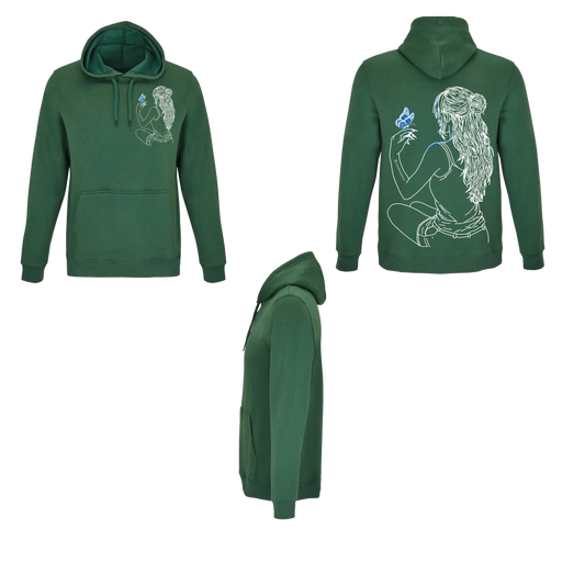 SWEAT À CAPUCHE  - RENAISSANCE - VERT SAPIN